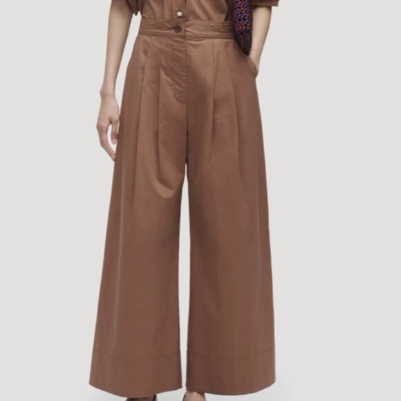 Rachel Comey Coxsone High Waist Cotton Trouser Pants Sienna Size 10 NWT - Picture 1 of 5